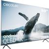 Cecotec Televisore QLED 98 Smart TV Serie V3+ VQU30098+S, 4K UHD, Android TV 11, Frameless, Assistente vocale Google e Chromecast, Dolby Vision & Atmos, HDR10, HBBTV, 2023.