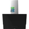 Cecotec Cappa Aspirante Inclinata 60cm Bolero Flux DT 608001 Glass Black A++, 210W, Illuminazione LED, Aspirazione 800m3/h, Controllo Tattile, 3 Livelli, Filtro Carbone, Hand Movement, Delay Function
