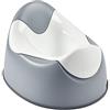 BÉABA - Vasino di Apprendimento, WC Ergonomico per Bambini, Antiscivolo, Igienico per i Neonati, Facile da Pulire e Rippore, Maniglie sulla Tazza per Tenersi, Made In France, Grigio