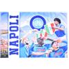 BANDIERA NAPOLI 3° SCUDETTO MARADONA KVARA OSIMHEN CM 94x140 CALCIO SENZA ASTA