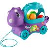 Fisher-Price Dino Impara e Cammina, dinosauro giocattolo da trainare con palline saltellanti e contenuti Smart Stages, giocattolo per bambini 12 - 36 Mesi, Edizione: Tedesco, HNR54