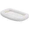 MidWest Homes for Pets Letto per cani taglia piccola o gatti, lungo 55,9 cm in pile, bordo imbottito, adatto delle gabbie da 55,9 cm, bianco, adatto a lavatrice/asciugatrice, 40322-BS