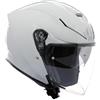 AGV - K5 JET EVO E2206, Casco da Moto Jet Unisex, Casco Moto Open Face in Fibra di Carbonio e di Vetro, con Visiera Antigraffio e Anti-UV, Stelvio White, L