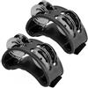 Musiin Foot Tambourine Percussion Instrument, 2 Packs Pedal with Steel Jingles, Suitable for Drum and Guitar Playing, Foot Percussion Instrument Vibrator with Adult Elastic Band (Black)
