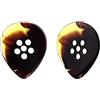 Musiin Custom Hand-Made Pick Blade Style Fat Tone Premium thick Pick for Electric Guitar Bass Acoustic Jazz Blues Guitar (Tortie) 2pcs