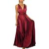 QWUVEDS Abito corto da ballo, da donna, lungo, elegante, con allacciatura al collo, con schiena scoperta, in raso, spaghetti, per feste, matrimoni, serate, taglie grandi, 52, verde, S