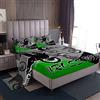 Loussiesd Set di lenzuola per moto da cross, set di biancheria da letto per sport estremi, per motociclisti, moto, verde, per bambini, ragazze, adulti, con 1 federa singola