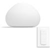 Philips Hue White Ambiance Wellner, Lampada da Tavolo Smart, Con Bluetooth, 9.5W, Lampadina LED E27 Smart inclusa, Dimmer Switch incluso, Bianca