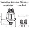 Veratron (VDO) Sensore Pressione Olio Motore Barca Range 5 bar, M18 x 1.5, L1 20.8 mm, L2 12 mm