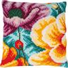 VERVACO Kit Cuscino Punto Croce PAPAVERI Set Ricamo Principianti Cuscini Gobelin Decorativi ca. 40 x 40 cm Accessori Per Lavoretti Creativi DIY Casa Decor Hobby Adulti Cross Stitch
