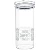 Cosmoplast HomeSweetHome Barattolo, Lt 2,2, Plastica, Bianco, 12.5x12.5x28 cm
