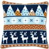 VERVACO Kit Cuscino Punto Croce MOTIVI INVERNALI Set Ricamo Principianti Cuscini Gobelin Decorativi ca. 40 x 40 cm Accessori Per Lavoretti Creativi DIY Casa Decor Hobby Adulti Cross Stitch