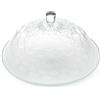Excelsa Daisy Piatti a Servire con Campana, Vetro, Diametro 30,5 cm., Decoro in Rilievo