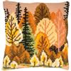 VERVACO Kit Cuscino Punto Croce FORESTA D'AUTUNNO Set Ricamo Principianti Cuscini Gobelin Decorativi ca. 40 x 40 cm Accessori Per Lavoretti Creativi DIY Casa Decor Hobby Adulti Cross Stitch