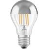 Osram Lampadina Led, Attacco E27, Bianca Calda, 2700 K, 4 W, Equivalenti A 35 W, Forma A Bulbo D'Argento, Confezione Singola