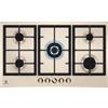 ELECTROLUX KGS9536RS Piano cottura a gas Serie 600 Slim Line 90cm, Sabbia, griglie in ghisa, comandi frontali