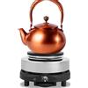 Fdit Fornello elettrico, fornello elettrico portatile da appoggio fornello elettrico in acciaio a temperatura regolabile per tè caffè cucina fornello a piastra riscaldante singolo (spina europea)