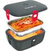 HeatsBox Faitron HeatsBox Go - Contenitore per il pranzo elettrico, per il riscaldamento degli alimenti, controllo tramite app, batteria integrata, ciotola in acciaio inox a tenuta stagna (925 ml), 100 Watt