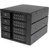 StarTech.com StarTech.com Sistema Backplane per rack hot-swap portatili a 4 bay alloggiamenti con ventola per HDD SAS II / SATA III 3,5 - 6 Gbps - Rack mobile per unità di memorizzazione - 2.5 - nero HSB4SATSASBA