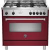 Bertazzoni La Germania Americana AMN905GEVSVIT Piano cottura Gas A+ Rosso cucina