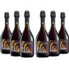 Brumale Lambrusco di Sorbara DOC Frizzante Secco, Gusto fresco e persistente, Profumi di fragolina di bosco e viole fresche, 11% Vol, Confezione con 6 Bottiglie da 750 ml