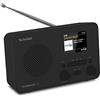 TechniSat TECHNIRADIO 6 IR - Radio Internet portatile (DAB+, UKW, WLAN, Bluetooth, display a colori, sveglia, controllo app, memoria preferita, 3 Watt RMS), nero