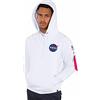 Alpha Industries Space Shuttle Felpa con Cappuccio da Uomo, White, XL