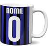 Fashion Graphic Tazza personalizzata in ceramica tifosi ultras squadra personalizza la tazza mug con nome e numero tifosi ultras squadra del cuore tifoso (Nerazzurro)