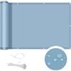 COOL AREA Frangivisto Balcone 90x600cm per Protezione Copri Ringhiera Balcone Impermeabile Anti-UV Recinzione Copertura per Privacy Balcone Esterno Terrazza Giardino,Grigio-Blu