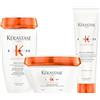 KERASTASE Kérastase Nutritive, Routine Nutriente Per Capelli Secchi, Con Nutrienti Essenziali, Idrantante, Districante, Anti-Crespo, Shampoo Bain Satin + Maschera Masquintense + Termoprotettore Nectar Thermique