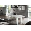 Dmora - Tavolo allungabile Natan, Consolle allungabile fino a 12 posti, Consolle estensibile 100% Made in Italy, cm 160/210x90h75, Bianco lucido Larice