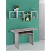 Dmora - Consolle allungabile Lavanda, Tavolo da pranzo con apertura a libro, Consolle multiuso allungabile, 100% Made in Italy, 120x70h75 cm, Cemento