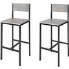 SoBuy Set 2 sedie bar Mobile bar per casa Altezza 67 cm (FST53-HGX2)