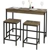 SoBuy Tavolo cucina con 2 sgabelli Penisola cucina L121*P46*A97 cm OGT30-N