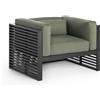 GANDIA BLASCO poltrona con schienale basso per esterni DNA LOUNGE CHAIR - PT02914+PT00137+PT14412-WARM-RECYCLED