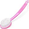 DecorRack Spazzola da bagno con setole, manico lungo per esfoliare schiena, corpo e piedi, scrubber da bagno e doccia, rosa (1 confezione)