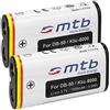 mtb more energy® 2x Batteria DB-50 Compatibile con Ricoh Caplio R1, Caplio R1S, Caplio R1V, Caplio R2, Caplio RZ1