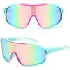 MUSELK Occhiali da sole sportivi da uomo e donna, occhiali da ciclismo, occhiali da sole polarizzati per attività all'aria aperta, mountain bike, ciclismo, ciclismo, sci, con UV400, colore
