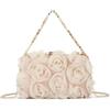 LHHMZ Donna elegante frizione rosa Borsa da sera a fiori Pochette da sposa Borse floreali per feste