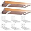 YFCVIP 6 Pezzi Staffe per Mensole Pesanti, Reggimensola Legno per Montaggio a Parete, Supporti Mensola Reggi Mensola Porta Mensole da Muroper la Casa, la Cucina e l'ufficio | 12.7cm, Portata 70 Kg (Bianco)