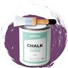 PECTRO Chalk Paint Vernice a Gesso 750ml + Pennello Tondo in Legno Pack - Pittura per Mobili Senza Carteggiare - Chalk Paint Bianco e Colori per legno Efetto Polvere (Porpora)