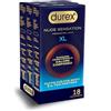 Durex Nude Sensation XL, 18 preservativi uomo in Nitrile, senza lattice di gomma naturale, ultima generazione, ultra sottili ed extra lubrificati, per una maggiore condivisione di calore corporeo, ves