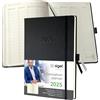SIGEL C2518 Conceptum Agenda settimanale 2025, layout verticale, A4+, nero, copertina rigida, 2 pagine = 1 settimana, 192 pagine