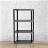 Dmora Scaffale a 2 Ripiani in Polipropilene, Scaffalatura Multiuso per Interno o Esterno, 100% Made in Italy, cm 70x30h133, Colore Antracite