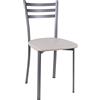 Dmora Sedia Moderna in Ecopelle, per Sala da Pranzo, Cucina o Salotto, 47x42h84, Seduta h cm 45, Colore Bianco