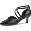 Diamant Donna Scarpe da Ballo 170-106-034-V - Pelle Nero - 5 cm Flare - VarioSpin Unico - Misura: UK 7