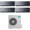 Hisense Condizionatore Hisense Quadri Split Inverter ENERGY PRO X BLACK 9+9+12+12 con 5AMW105U4RQC R-32 Wi-Fi Integrato