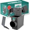 Millto™ Pozzetto per Pluviale 110 mm | Scarico Laterale Filtro per Tubo di Acqua Piovana Scatola Grondaia Cassetta Pioggia Polipropilene