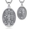 EUDORA Harmony Ball Collana con Ciondolo Della Tripla Luna in Argento Sterling 925, Amuleto Protettivo della Dea Ecate Hecate, Gioiello Wicca e Pagano per Stregoneria Regalo Moglie Spiritualità, 22