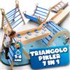 WOODESSORI Triangolo Pikler pieghevole 7 in 1 - Palestra per bambini Montessori - Set arrampicata Montessori, dondolo di legno Montessori e rampa di arrampicata per bambini - Legno di faggio